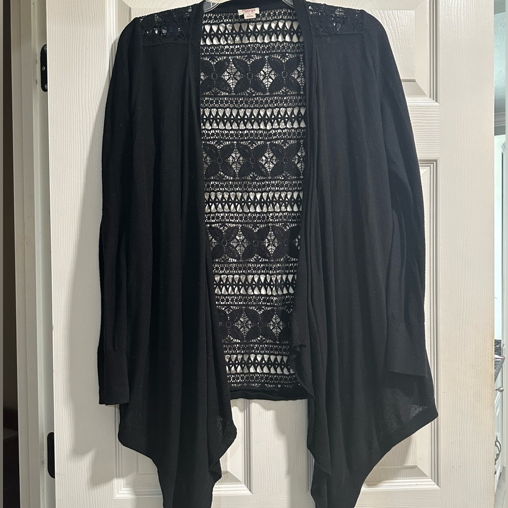 Black long sleeve cardigan